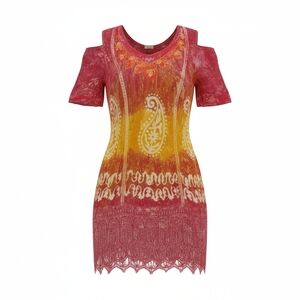 Shoreline Red and Yellow Paisley Dress